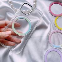 Accessoires magnétiques pour téléphone : Base magnétique transparente amovible pour support de téléphone