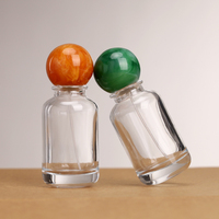 Nouvelles bouteilles de parfum en verre mat transparent sphérique dans des tailles de 30ml/50ml/100ml avec bouchon de sertissage d'atomiseur de pompe