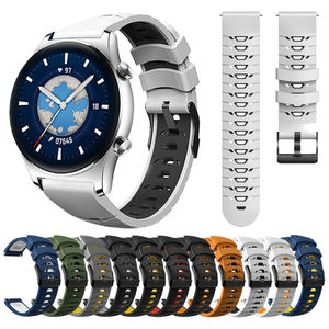 Correa de reloj de repuesto de dos colores para Huawei <span class=keywords><strong>Watch3</strong></span> 3pro GT2 2PRO <span class=keywords><strong>Samsung</strong></span> <span class=keywords><strong>Galaxy</strong></span> Watch Garmin correa de silicona de goma - Product Image 6