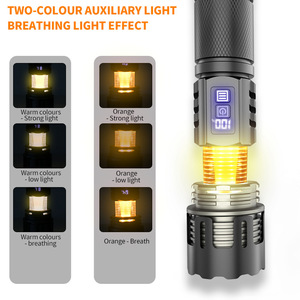 Linterna LED de 30W Recargable con Pantalla Digital y Zoom, Linterna Táctica - Product Image 3