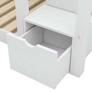 <span class=keywords><strong>Letto</strong></span> Matrimoniale in Legno con 3 Cassetti Contenitori e Scala - Salvaspazio per una Camera da <span class=keywords><strong>Letto</strong></span> Matrimoniale in <span class=keywords><strong>Cameretta</strong></span> o Stanza degli Ospiti - Product Image 2