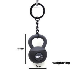 Porte-clés Kettlebell Série Fitness Tendance, Pendentif PVC Écologique, Accessoire pour Téléphone Portable, Sac à Dos, Vêtements, <span class=keywords><strong>Cadeau</strong></span> Sportif - Product Image 4