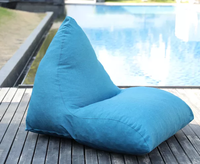 Pouf d'extérieur chaise longue triangle imperméable Oxford couverture piscine pouf canapé