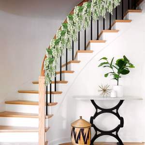 Guirnalda de Glicinia Artificial, Enredaderas Colgantes de Seda, Impermeables y Ligeras para Decoración del Hogar, Jardín, Arco de Boda, Graduación, Fiesta de Navidad - Product Image 4