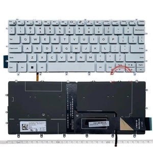 Clavier rétroéclairé US pour Dell <span class=keywords><strong>XPS</strong></span> 13 13-9370 9375 9360 9317 9380 9305 7390 <span class=keywords><strong>P82G</strong></span> Noir/Blanc - Product Image 2