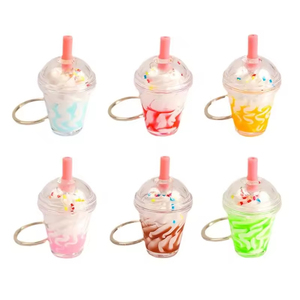<span class=keywords><strong>Portachiavi</strong></span> Simpatico a Forma di Sundae, Ciondolo Realistico a Forma di Gelato, Giocattolo Creativo a Tema Cibo per Decorazione Borsa, Stile Claw Machine - Product Image 1