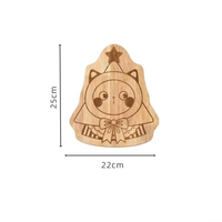 Planche à découper en bois motif animaux de dessin animé mignons (chien, chat) – Plateau de charcuterie en bois pour la préparation des aliments des enfants et cadeaux