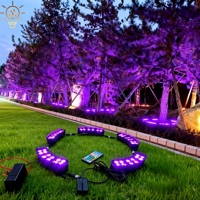 Lampe à pilier en aluminium LED RGB IP65, luminaire suspendu, éclairage paysager, éclairage LED extérieur basse tension pour pelouse avec télécommande