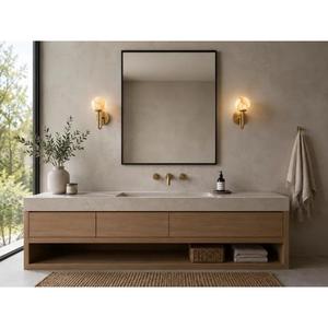 Applique murale globe en albâtre avec support en laiton courbé, lampe de chevet en pierre naturelle, éclairage design moderne du milieu du siècle pour la maison - Product Image 4