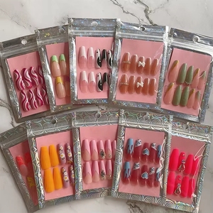 Ongles artificiels OEM ODM à presser, plusieurs couleurs, design complet, faux ongles pour salon de beauté - Product Image 3
