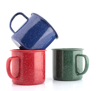 Fabricant en gros, tasse à thé vintage bon marché, logo personnalisé imprimé, design de voyage, tasse à café en métal à sublimation émaillée pour le camping
