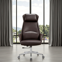 Mobilier de bureau Ekintop Manufacture à dossier haut pour bureau de direction Chaise de bureau ergonomique rotative en cuir, pivotante et réglable