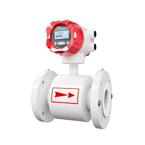 Débitmètre électromagnétique Asmik DN100 pour liquides corrosifs avec affichage numérique et raccord à bride - Product Image 1