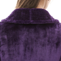 Peignoir long et chaud en flanelle couleur unie simple de haute qualité personnalisé pour hôtel Peignoir épais pour femmes Peignoirs Robe de chambre Vêtements d'intérieur