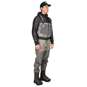 Waders de pêche en nylon respirant 3 plis OEM, imperméables et isolés avec pied en néoprène et fermeture éclair étanche - Product Image 6