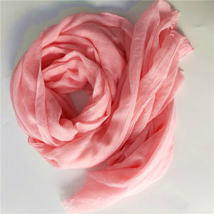 新しいコレクションロング女性スカーフピンクカラーストールソフトライトVoile Hijabsバルク - Product Image 6