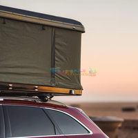 Tente de toit de voiture en aluminium Abs 4 5 personnes imperméable à l'eau Hardshell Large Roof Top Tent Hard Shell avec énergie solaire pour Jeep Car Ladder Pop-Up