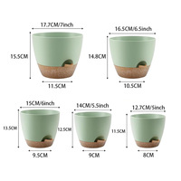 Pot de Plantation P78 pour Pépinière, Intérieur Extérieur, pour Plantes Grasses et Plantes, Jardinières Auto-Arrosantes avec Trous de Drainage et Soucoupes