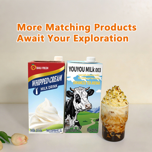 Creme UHT para Chá de Leite com Pérolas Certificado Halal 1L Sabores Autênticos Fornecedor da China para Chá de Bolhas, Chantilly, Sorvete e Sobremesas - Product Image 2