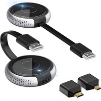Émetteur et Récepteur Sans Fil AIMIBO, Décodage 4K, Portée 50m, 5G, 63 Pouces, Argent, pour Ordinateur Portable/PC/Caméra/TV/Projecteur