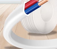 Câble souple YUWAN RVV-2*0.75 en cuivre blanc, isolation PVC 300V, taille de fil unique personnalisable, pour usage industriel, bâtiment et domestique