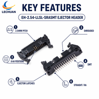 Conector IDC Macho con Cubierta LECHUAN SMT, 6/8/10/14/16/20/26/30/34/40/50/60/64 Pines, Paso de 2.54 mm, Recto, para PCB