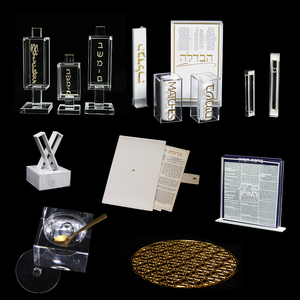 Cửa hàng bán lẻ xoay trường hợp tông phía trước đứng Acrylic Hộp hiển thị benchers challah Bìa judaica mezuzah tùy chỉnh hộp diêm - Product Image 2