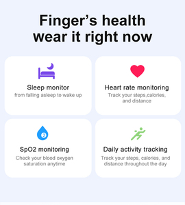 Anneau intelligent de forme physique <span class=keywords><strong>en</strong></span> <span class=keywords><strong>gros</strong></span> BT OEM logo portable anneau de santé intelligent moniteur de fréquence cardiaque oxygène dans le sang anneaux intelligents - Product Image 3
