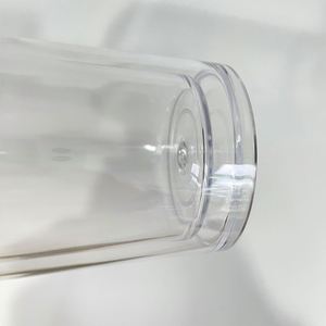 24Oz Glitter Flow Floating Double Walled Snow Globe Pre-Drilled <b>Reusable</b> Tumbler Smoothie <b>Cup</b> <b>With</b> <b>Lid</b> and Straws - Product Image 2