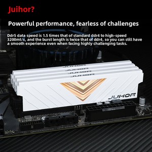 Memoria RAM DDR5 para Computadora de Escritorio, 16G 5600 6000, Juego de 32G, Diseño de Franja Blanca - Product Image 4