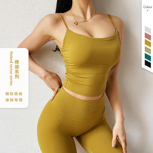 2024 New Double-sided Sanding Cross Sports tank Top Shockproof Gathered Yoga <b>Bra</b> Fitness Vest Sports <b>Bra</b> - Product Image 1