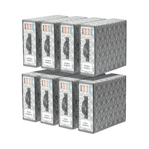 LAMU 8 pezzi moderno sostenibile multifunzione lettiera Organizer scatola di immagazzinaggio con finestra trasparente etichetta per Queen/King taglie - Product Image 1