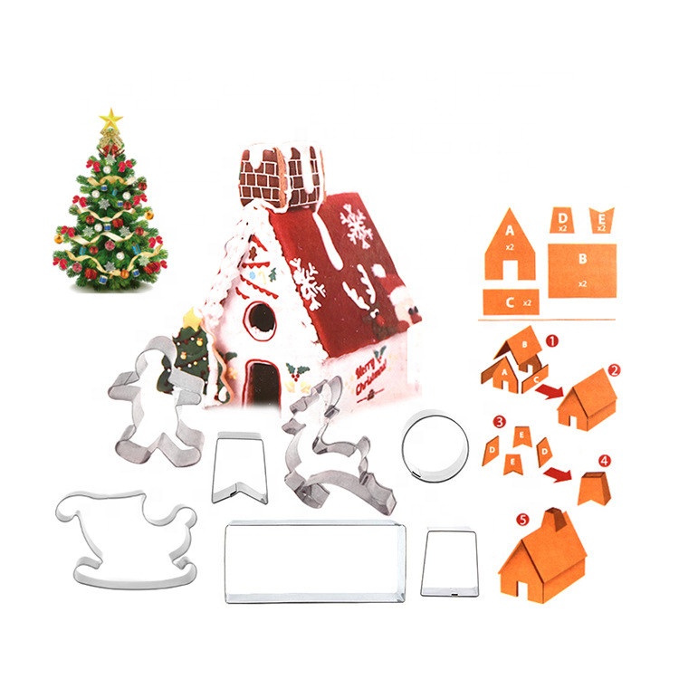 18 шт. в наборе Рождественская 3D форма для выпечки из нержавеющей стали Форма для домашнего имбиря форма для печенья с Санта-Клаусом и оленем подарочный набор для печенья