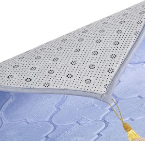 Tappetino da <span class=keywords><strong>Preghiera</strong></span> Islamico con Design ad Arco, Schiuma Memory Spessa, Frange - Essenziale per l'Eid e le Preghiere Quotidiane - Product Image 6