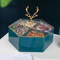 Boîte à bonbons nordique de luxe légère, nouveau modèle, graines de Melon, noix, fruits secs, collation, comade, bocal de rangement pour salon familial