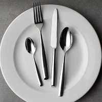 Ensemble de couverts en acier inoxydable, cuillères, fourchettes et couteaux de haute qualité