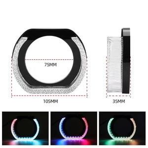 Accesorios decorativos para coche, Ojos de ángulo 5D, estilo grueso/fino, 12W, luz DRL, persecución RGB, ajuste multicolor para BMW para <span class=keywords><strong>Hyundai</strong></span> <span class=keywords><strong>I10</strong></span> 2009 - Product Image 3