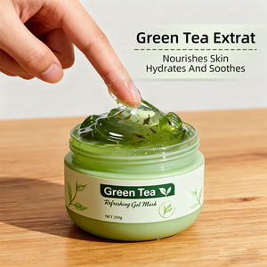 Produsen perawatan kulit masker hijau kustom Masker tanah liat teh hijau pembersihan mendalam masker wajah alami tanah liat asli - Product Image 4