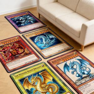 Alfombra con Diseño de Cartas Pokémon, Alfombra de Área con Diseño de Dragón, Alfombras Personalizadas Multicolores, Alfombra Decorativa de Anime y Videojuegos - Product Image 6