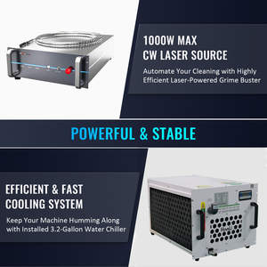 Máquina de Limpieza Láser de Fibra CW de 1500W, 2000W, 3000W, Removedor de Óxido Portátil para Metal y Acero Inoxidable, Marcas de Cabezales Láser JPT MAX - Product Image 5