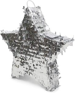 Petite étoile en feuille d'argent <span class=keywords><strong>Pinata</strong></span> pour les fêtes d'anniversaire, thème de la célébration des enfants, fête de carnaval et événements connexes, célébration et Dec - Product Image 5