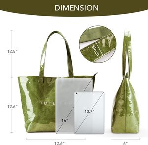 <strong>KALIDI</strong> Women's Imported PVC Zipper Large Hobo Tote <strong>Bag</strong> with Carry All Feature for Beach Travel &amp; Shopping - Product Image 5