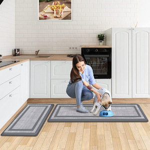Tapis de cuisine rectangulaire moderne antidérapant, anti-graisse, sans lavage, anti-fatigue, avec support en mousse rayée, imprimé sur mesure, 10 mm, <span class=keywords><strong>BEHE</strong></span> PG-002 - Product Image 2