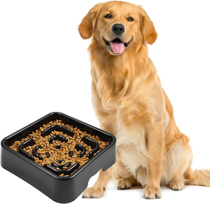 Gamelle anti-glouton pour chien, forme arrondie, portable, étanche IPX6, motif cœur, prix bas, bol en plastique pour animaux de compagnie, base antidérapante pour chiens - Product Image 1