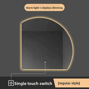 Baño inteligente semicircular, lavabo luminoso <span class=keywords><strong>de</strong></span> forma especial, salón <span class=keywords><strong>de</strong></span> maquillaje montado en la <span class=keywords><strong>pared</strong></span>, <span class=keywords><strong>espejo</strong></span> Led <span class=keywords><strong>con</strong></span> <span class=keywords><strong>luz</strong></span> Led - Product Image 6