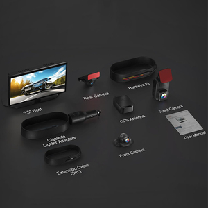 Akeyo 4 kênh Dash Cam Wifi và GPS phổ kỹ thuật số xe Bảng điều khiển - Product Image 1