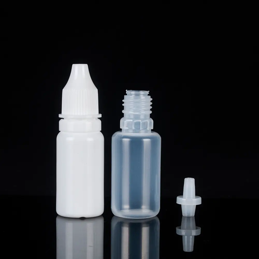 Impresión de etiquetas personalizadas, botella de pasta de dientes de medicina líquida de 5ml a 200ml, botella cuentagotas de aceite de plástico a prueba de manipulaciones para colorear con glaseado