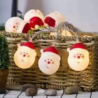 Guirlande lumineuse LED rechargeable en forme de Père Noël, lumières de Noël colorées et mignonnes pour la décoration intérieure/extérieure