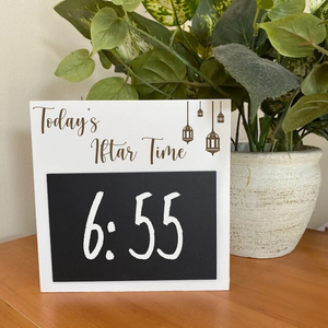 Pafu islamico Ramadan attività per bambini arredamento mutevole Iftar Time Suhur Time lavagna di oggi Iftar Time lavagna - Product Image 3