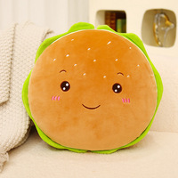 Peluche Burger Kawaii de bonne qualité, en coton doux, rembourrage pour canapé, coussin de chaise, oreiller hamburger